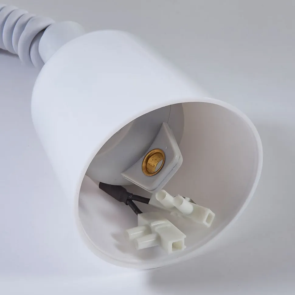 Lindby hanglamp Nadija, wit, 43 cm, in hoogte verstelbaar, E27