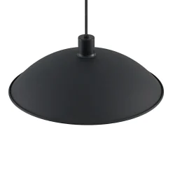 Lindby hanglamp Narisara, Ø 40 cm, E27, zwart-goud