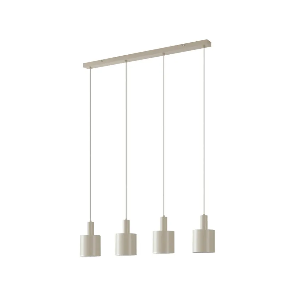 Lindby hanglamp Ovelia, beige, 4-lamps, metaal, E27
