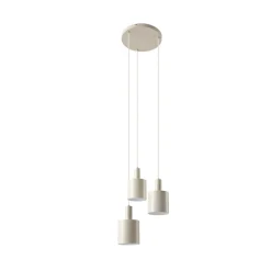 Lindby hanglamp Ovelia, beige, 3-lamps, metaal, E27
