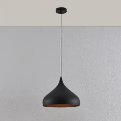 Lindby hanglamp Ritana, set van 2, zwart-goud, metaal, E27