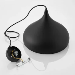 Lindby hanglamp Ritana, set van 2, zwart-goud, metaal, E27