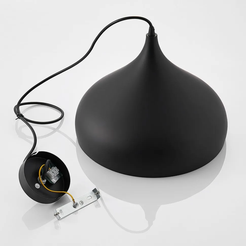 Lindby hanglamp Ritana, set van 2, zwart-goud, metaal, E27