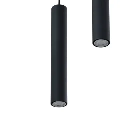 Lindby hanglamp Sanad, Ø 40 cm, 5-lamps, zwart, GU10