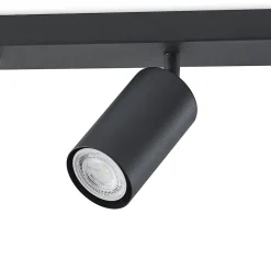 Lindby hanglamp Sanad, 100 cm, 7-lamps, zwart, GU10