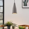 Lindby hanglamp Sanne, grijs, beton, Ø 15 cm, E27