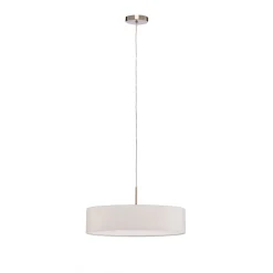 Lindby hanglamp Sebatin, Ø 50 cm, beige, stof, E27