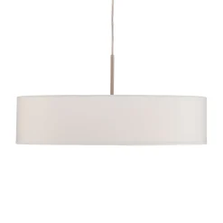 Lindby hanglamp Sebatin, Ø 50 cm, beige, stof, E27