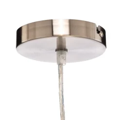 Lindby hanglamp Sebatin, Ø 50 cm, beige, stof, E27