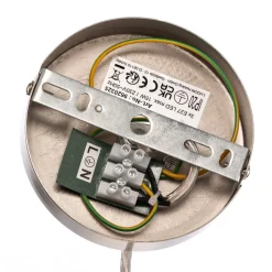 Lindby hanglamp Sebatin, Ø 50 cm, beige, stof, E27