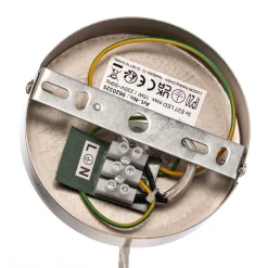 Lindby hanglamp Sebatin, Ø 50 cm, wit, stof, E27