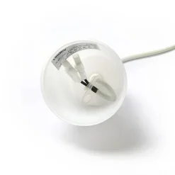 Lindby hanglamp Simaria, wit, textiel, Ø 60 cm, E27