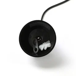 Lindby hanglamp Simaria, zwart, textiel, Ø 60 cm, E27