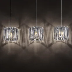 Lindby hanglamp Sofia, 107 cm, 3-lamps, E14, chroom/helder