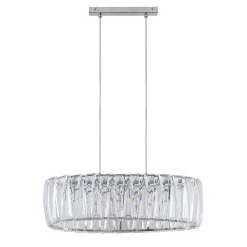 Lindby hanglamp Sofia, 68 cm, 3-lamps, E14, chroom/helder