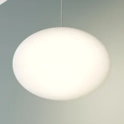 Lindby hanglamp Sonika, Ø 40 cm, nikkelkleurig, glas, E27