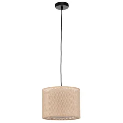 Lindby hanglamp Soula, Ø 26 cm, beige, kunststof, E27