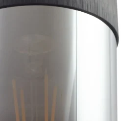 Lindby hanglamp Svante, 4-lamps, zwart, glas, 85 cm