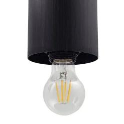 Lindby hanglamp Svante, 4-lamps, zwart, glas, 85 cm