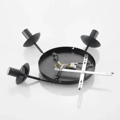 Lindby hanglamp Teeja, rook, 3-lamps, Ø52cm, glas, E27