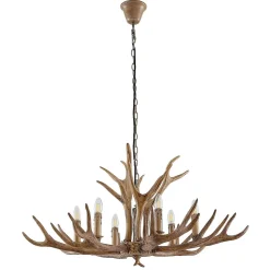 Lindby hanglamp Tejask, Ø 102 cm, 6-lamps, gewei, E14