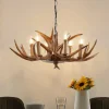Lindby hanglamp Tejask, Ø 70 cm, 6-lamps, gewei, E14