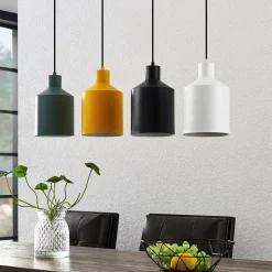 Lindby hanglamp Tirane, kleurrijk, metaal, lengte 94 cm, E27