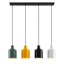 Lindby hanglamp Tirane, kleurrijk, metaal, lengte 94 cm, E27