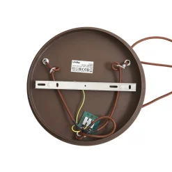 Lindby hanglamp Valentina, E27, Ø 49 cm, rookgrijs, glas