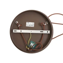 Lindby hanglamp Valentina, E27, Ø 49 cm, rookgrijs, glas