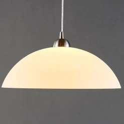 Lindby hanglamp Valeria, wit, glas, Ø 40 cm, E27