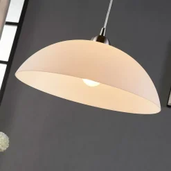 Lindby hanglamp Valeria, wit, glas, Ø 40 cm, E27