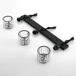 Lindby hanglamp Vella, transparant, glas, 83cm, 3-lamps.