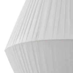 Lindby hanglamp Vitore, Ø 40 cm, textiel, wit