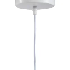 Lindby hanglamp Vitore, Ø 40 cm, textiel, wit