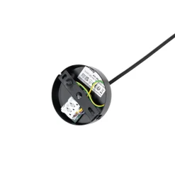 Lindby hanglamp Yaelle, Ø 40 cm, rotan, zwart, E27