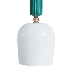 Lindby hanglamp Ysoria, grijs/roze/groen, keramiek, Ø 16 cm