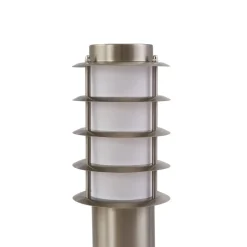 Lindby Hanja sokkellamp, sensor, roestvrij staal, Ø 11,7 cm