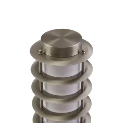 Lindby Hanja sokkellamp, sensor, roestvrij staal, Ø 11,7 cm