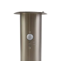 Lindby Hanja sokkellamp, sensor, roestvrij staal, Ø 11,7 cm