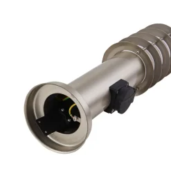 Lindby Hanja sokkellamp, sensor, roestvrij staal, Ø 11,7 cm