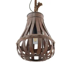 Lindby Haruno hanglamp van rotan, 33 cm