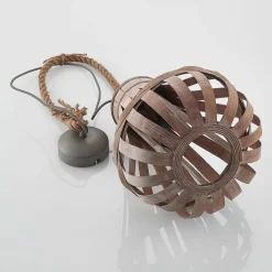 Lindby Haruno hanglamp van rotan, 33 cm
