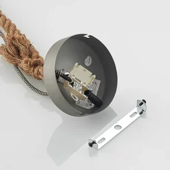 Lindby Haruno hanglamp van rotan, 33 cm