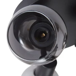 Lindby Hedvig plafondlamp, rond, zwart, 3-lamps.