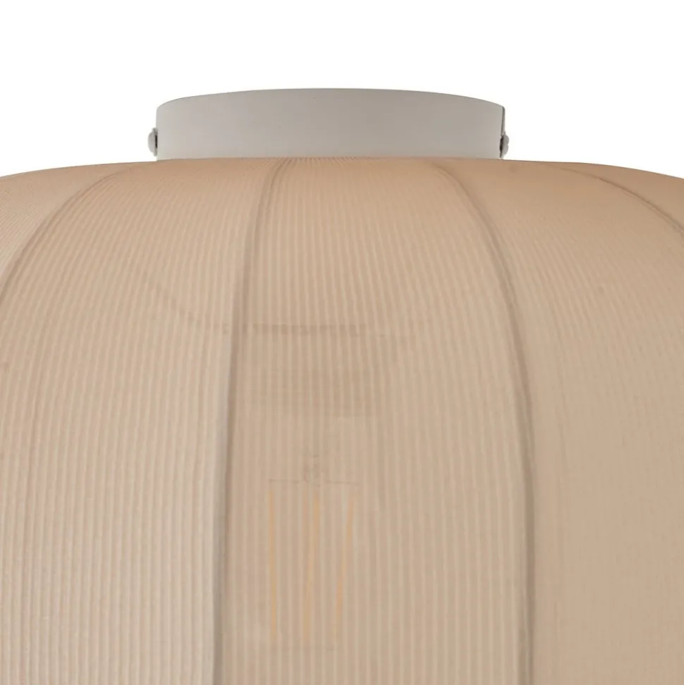Lindby Helin plafondlamp, beige, stof, Ø 35 cm