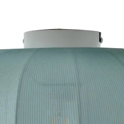 Lindby Helin plafondlamp, blauw, stof, Ø 35 cm