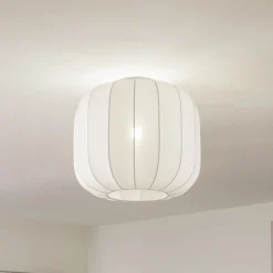 Lindby Helin plafondlamp, wit, stof, Ø 35 cm