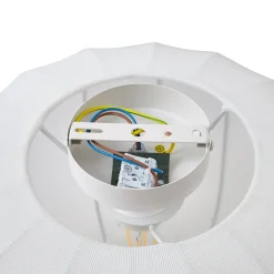 Lindby Helin plafondlamp, wit, stof, Ø 35 cm