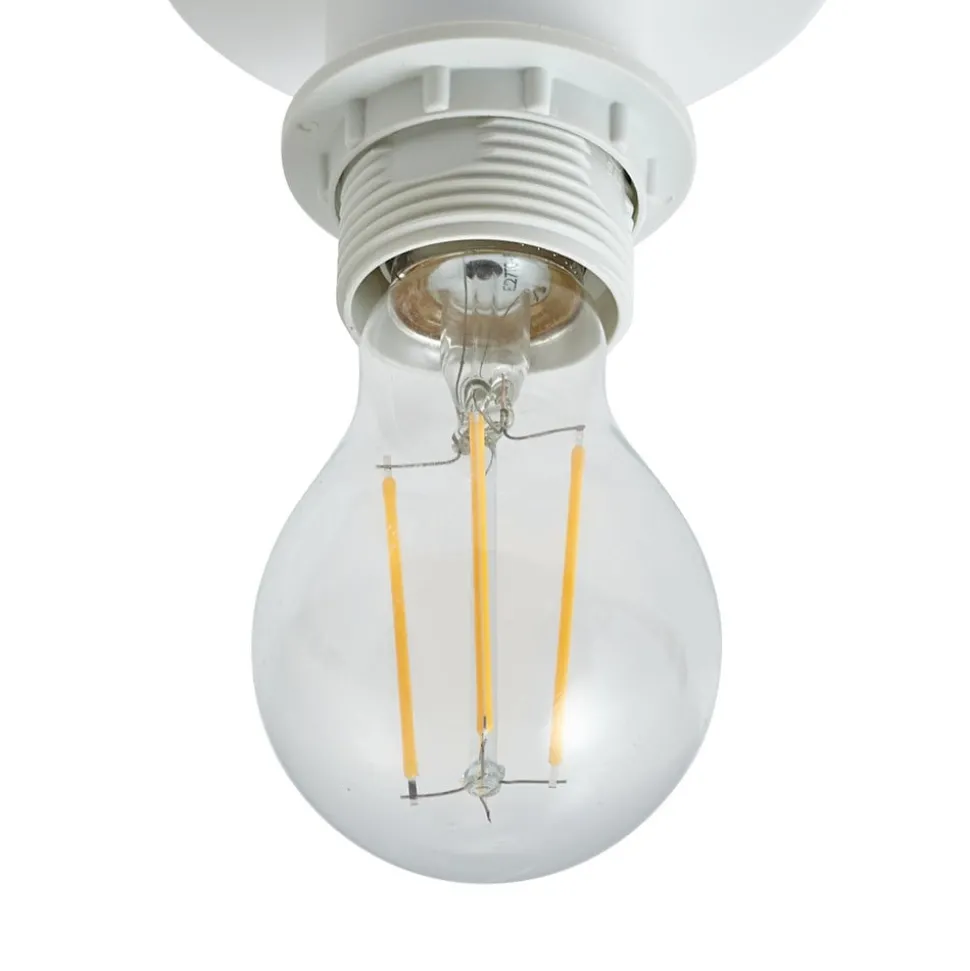 Lindby Helin plafondlamp, wit, stof, Ø 35 cm